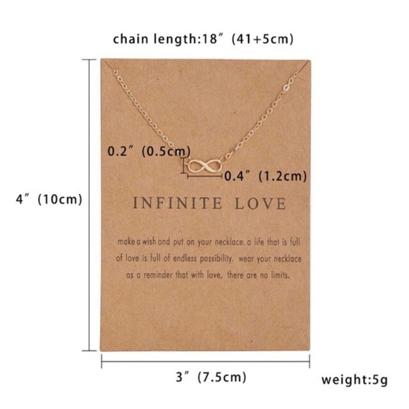 ⭐️ 5 for $25 Infinite Love Gold Dainty Necklace - Picture 3 of 6